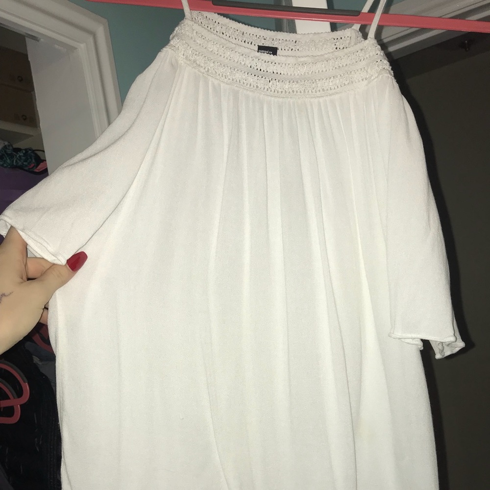 White off the shoulder shirt